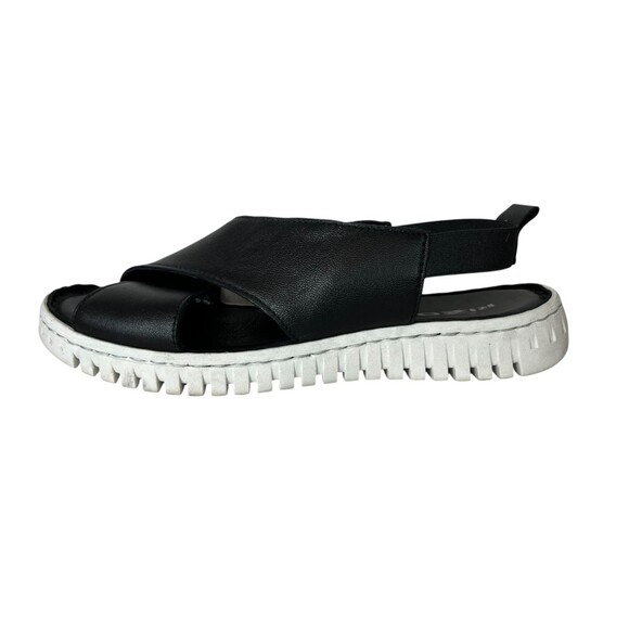 Rizzoli Black Leather Super Comfort Sandals Size 41 / 10 Sporty Vacation Comfy - Picture 8 of 10